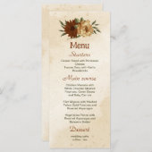 素朴なテラコッタ結婚フローラ メニュー (正面/裏面)