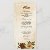 素朴なテラコッタ結婚フローラ メニュー (正面/裏面)