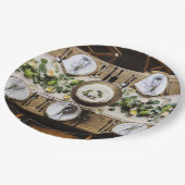 素朴なディナー・パーティの使い捨て可能な紙皿 ペーパープレート (アングル)