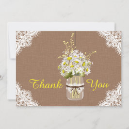 素朴なデイジーのレースは感謝していしています サンキューカード