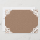 素朴なデイジーのレースは感謝していしています サンキューカード (裏面)