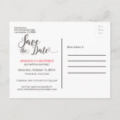 素朴なデイジーの花 メイソンジャー 保存日付 案内ポストカード (裏面)