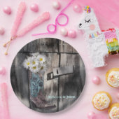 素朴なデイジーカウボーイブーツ西カントリー結婚式 ペーパープレート (パーティー)