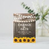 素朴なデザインの 日程変更のお知らせ | イベント延期のお知らせ 案内ポストカード (スタンド正面)