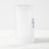 素朴なデニムおよびダイヤモンド魅力的 フロストグラスビールジョッキ (中央)