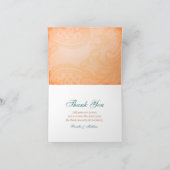 素朴なトスカーナのターコイズブルーの感謝カード サンキューカード (内部)