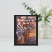 素朴なドアの新築祝いパーティー招待状 招待状 (スタンド正面)