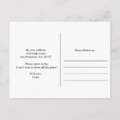 素朴なドアの移動発表の郵便はがき 案内ポストカード (裏面)