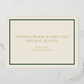 素朴なドライオレンジ ピネ シーズンズグリーティング ゴールド 箔シーズンカード (裏面)