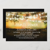 素朴なナイトライトカップルのシャワー招待状 招待状 (正面/裏面)