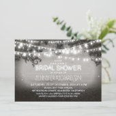 素朴なナイトライトブライダルシャワー招待状 招待状 (スタンド正面)