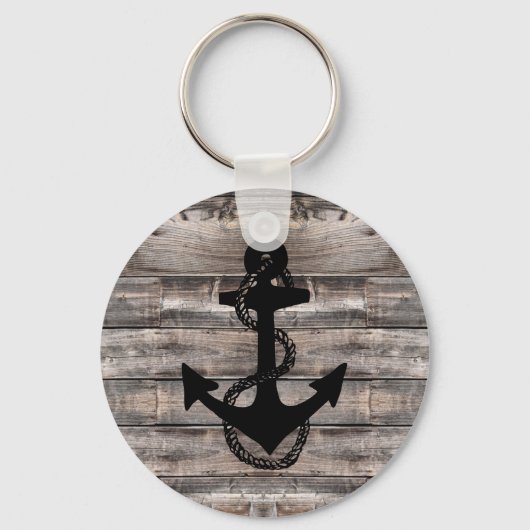 素朴なナチュティックいかり+ロープ | キーホルダー (正面)