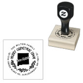 素朴なニューメキシコのメリークリスマス差出人住所 ラバースタンプ (押印)