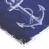 素朴なネイビーブルーいかり航海の結婚ズ ショートテーブルランナー (コーナー)