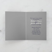 素朴なネイビーブルーの麻レースカントリーウェディング 招待状 (内部)