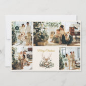 素朴なノエル クリスマス フォト カード | エレガントな招待状 (正面)