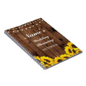 素朴なノートの結婚式の計画のヒマワリのノート ノートブック (右側)