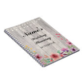 素朴なノートの結婚式の計画の木製の花のノート ノートブック (右側)