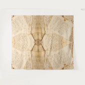 素朴なノートの葉っぱ模様の壁 タペストリー (正面(横))