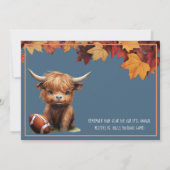 素朴なハイランド・カウのフレンドギビング招待状 招待状 (裏面)