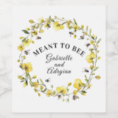 素朴なハチの住所ラベル ワインラベル (シングルラベル)