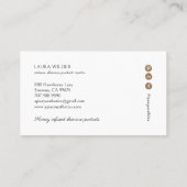 素朴なハチミツのロゴのスキンケア製品 名刺 (裏面)