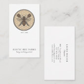 素朴なハチミツの巣の養蜂家 養蜂場 名刺 (正面/裏面)