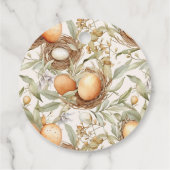 素朴なハッピーイースター家族名カスタマイズ フェイバータグ (裏面)