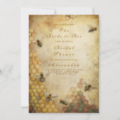 素朴なハニカムの花嫁 招待状 (正面)