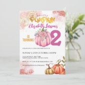 素朴なハロウィン　誕生日　グリッター　水彩 招待状 (スタンド正面)