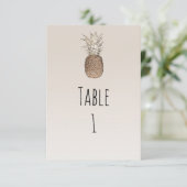 素朴なハワイアン テーブルナンバー 熱帯の パイナップル (スタンド正面)