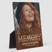 素朴なハートメモリアルフォト フォトプラーク (側面)