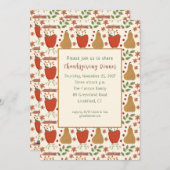 素朴なハーベスト感謝祭の招待状 シーズンカード (正面/裏面)