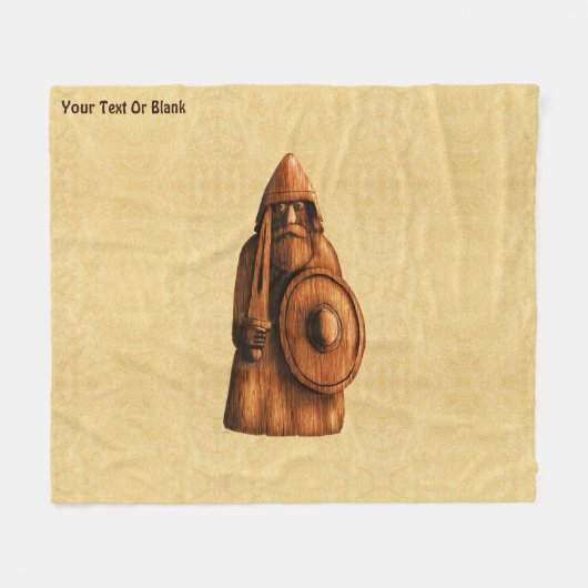 素朴なバイキング フリースブランケット (正面(横))