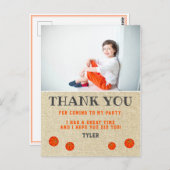 素朴なバスケットボール誕生日写真ありがとう ポストカード (正面/裏面)