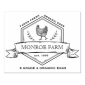 素朴なバッジ ファーム エッグ カートン スタンプ (インプリント)