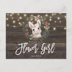素朴なバニーフローラは私の花の女の子 案内ポストカード