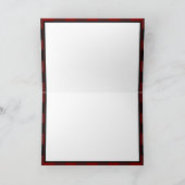 素朴なバフアロープレイドイニシャルパターン カード (内部)