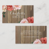 素朴なバラの名刺 名刺 (正面/裏面)