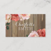 素朴なバラの名刺 名刺 (正面)