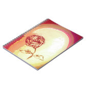 素朴なバラの螺線形ノート ノートブック (左側)