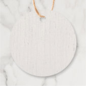 素朴なバラ色の白い花の女の子のベビーシャワー フェイバータグ (裏面)