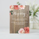 素朴なバラ|のブライダルシャワーの挿入物カード エンクロージャーカード (スタンド正面)