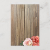 素朴なバラ|のブライダルシャワーの挿入物カード エンクロージャーカード (裏面)