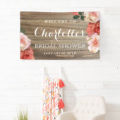 素朴なバラ|のブライダルシャワーの歓迎の旗 横断幕 (インサイチュ)