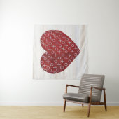 素朴なバレンタイン|の抱擁及びキスのハート タペストリー (インサイチュ)