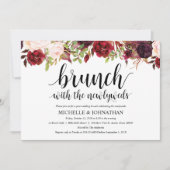 素朴なバーガンディのポストの結婚式のブランチの招待状 招待状 (正面)