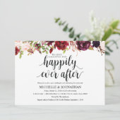 素朴なバーガンディのポストの結婚式のブランチの招待状 招待状 (スタンド正面)