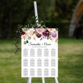 素朴なバーガンディの水彩花とゴールドドロップ ポスター