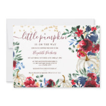 素朴なバーガンディの花のオレンジ色の秋の赤ちゃんの歓迎会